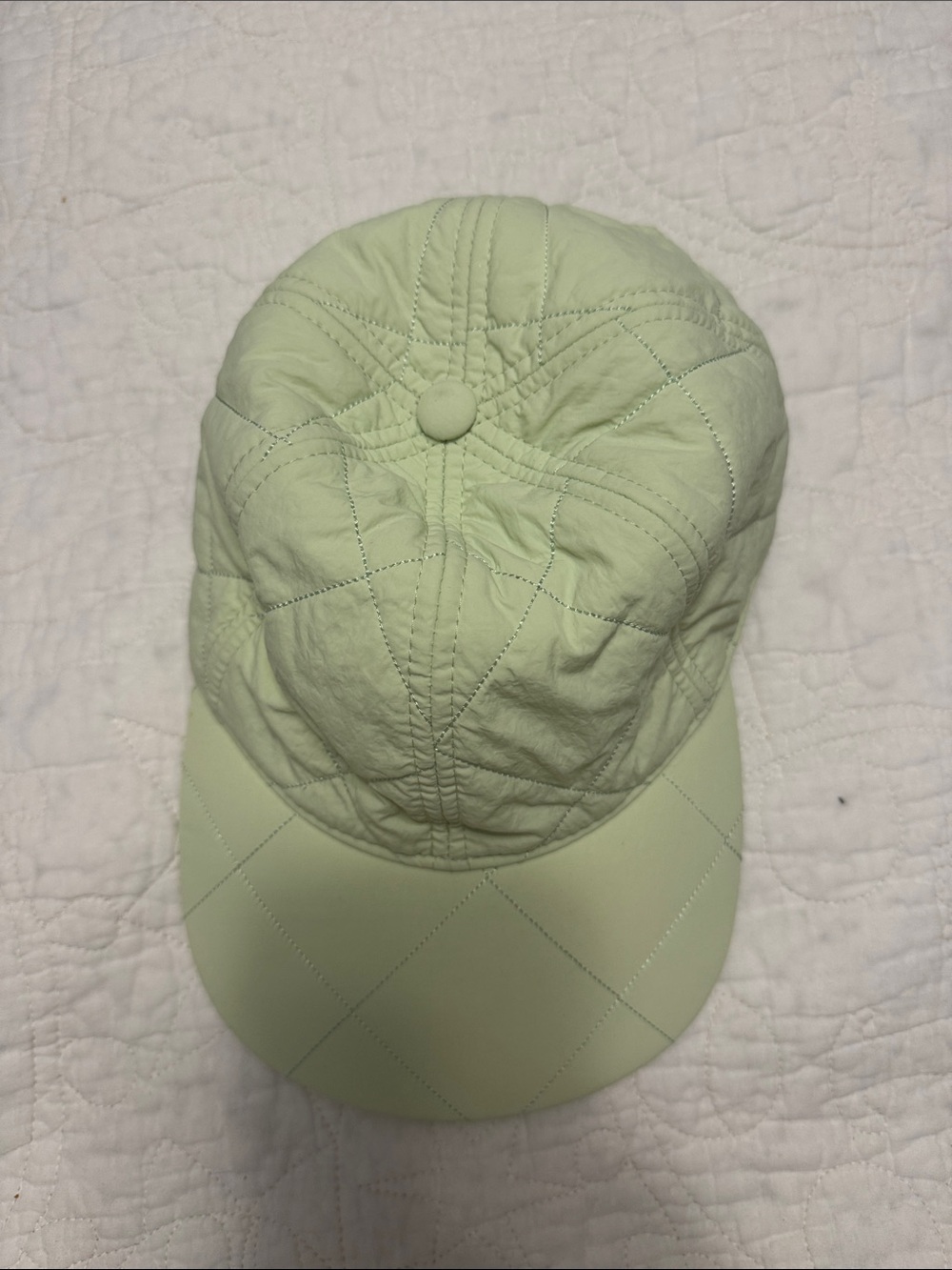 Women’s Quilted Light Green Cap